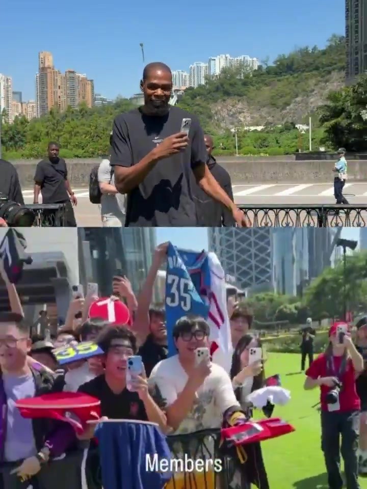 小帅在澳门的人气真高啊！杜兰特给粉丝签名，粉丝大喊&ldquo;我爱你&rdquo;